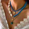 Ingemark 3Pcs/Set Boho Beads Chain Necklace for Women New Trend 2026 Multilayer Conch Pendant Choker New Year Jewelry