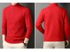 Men's Thick Warm Half-Zip Knit Sweater - Business Casual Pullover for Autumn/Winter