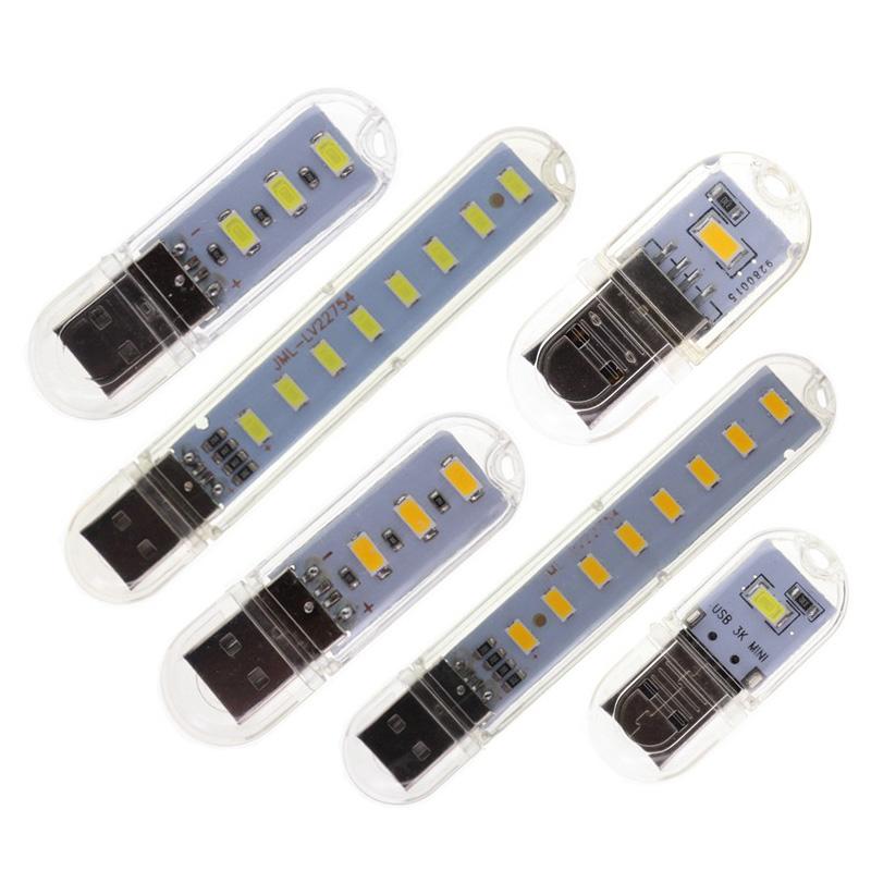 Mini Taşınabilir USB LED Kitap Işığı DC5V Ultra Parlak Okuma Kitap Lambası 2 led 3 led 8 led Işıklar Güç Bankası PC Dizüstü Bilgisayar Notebook İçin