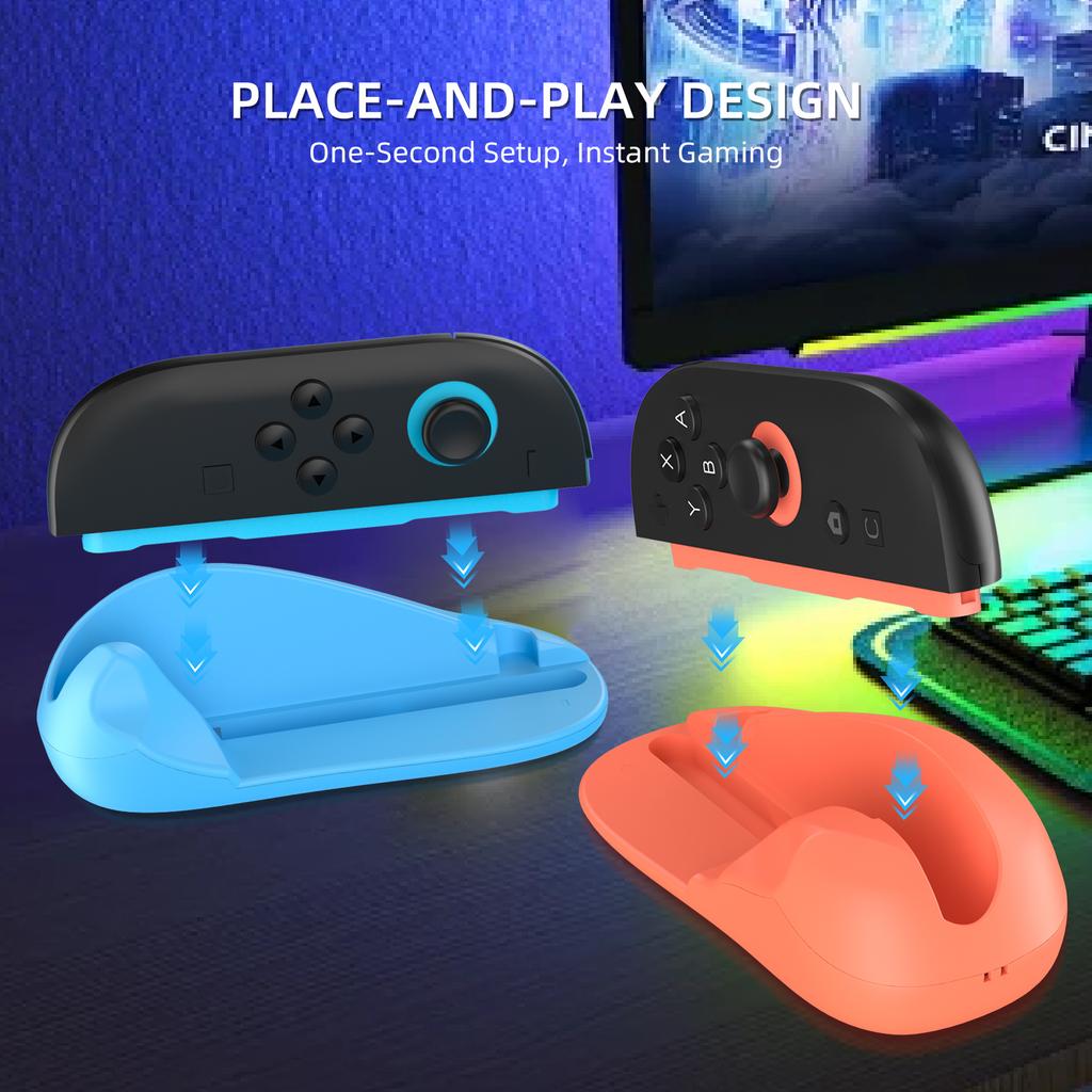 2PCS Gaming Controller Mouse Mini Portable Ergonomic Mice Left+Right Controller Bracket Handle Case For Switch 2 For J-Con
