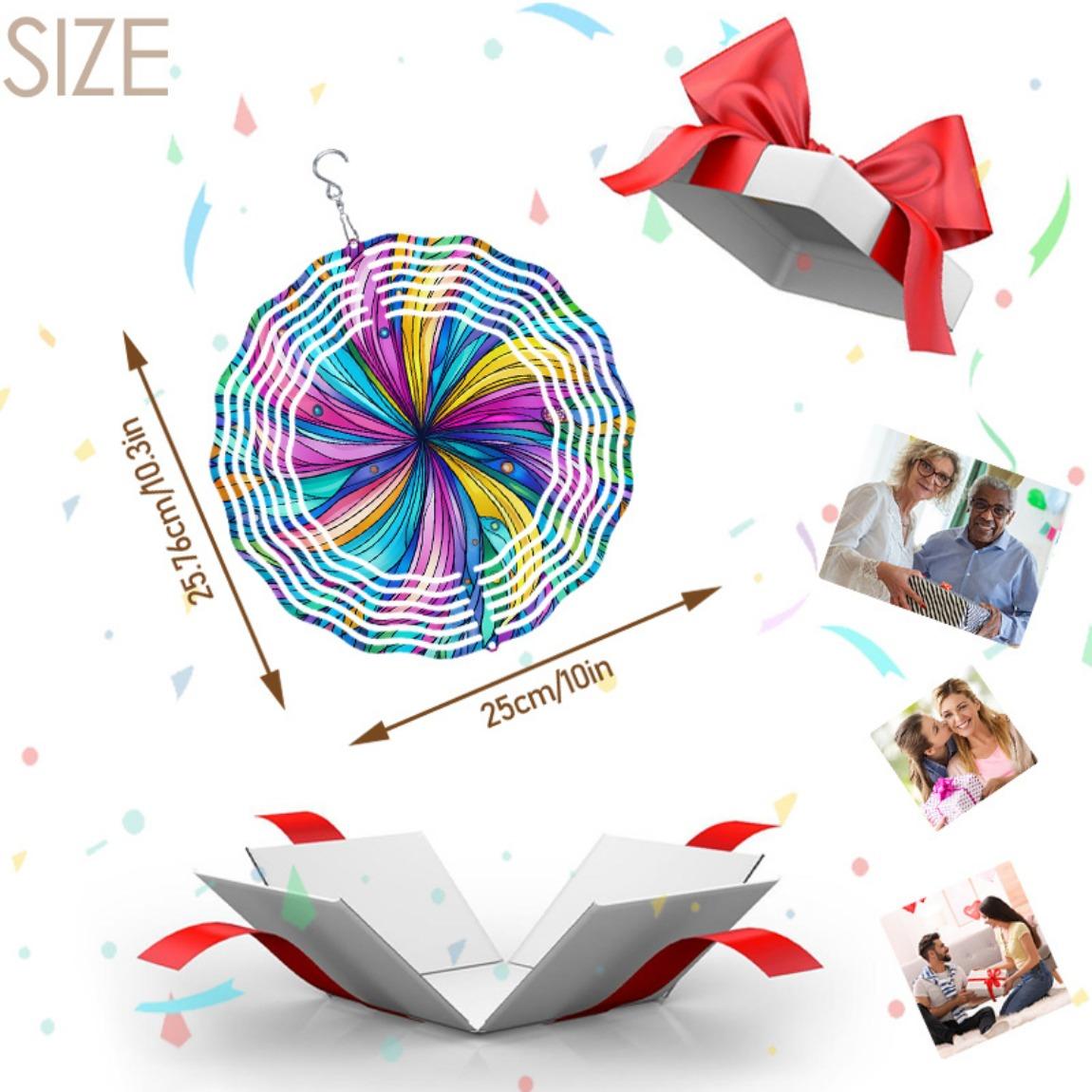 

Handcrafted 3D Metal Wind Chime Mandala Floral Birds Design Outdoor Garden Patio Balcony Decor No Electricity Needed Weather Resistant