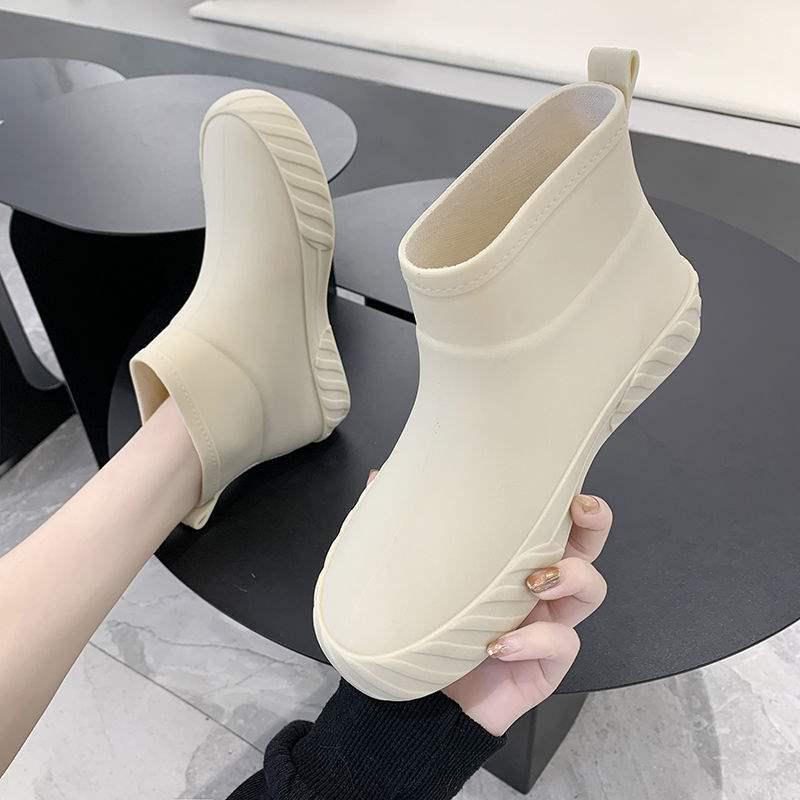 2025 Trendy Women's Non-Slip Low-Cut Summer Rain Boots for Car Washing, Grocery Shopping, and Kitchen Use