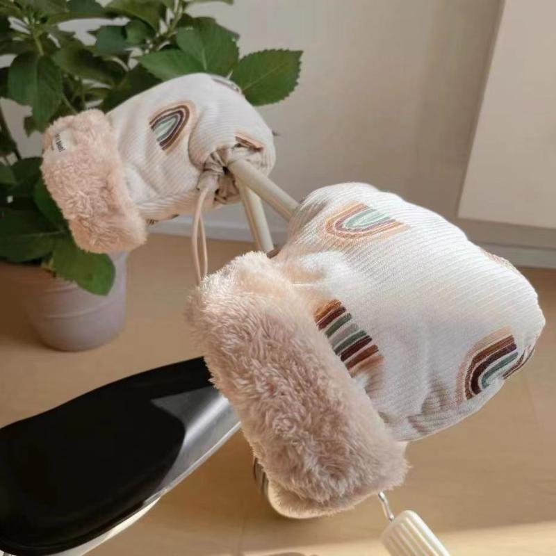 Non-Toxic Children'S Bicycle Gloves Children'S Outdoor Sports Mittens Cartoon Printed Hands Warmer Scooter Gloves For Winter