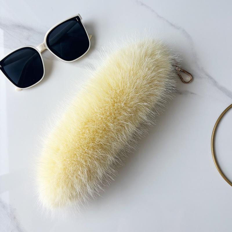 25cm Faux Fox Fur Tail Pendant Keychain for Bags & Accessories
