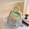Schoolbag New Dopamine Contrasting Color Children's Schoolbag Multi-compartment Large-capacity Student Schoolbag Outdoor Travel Backpack