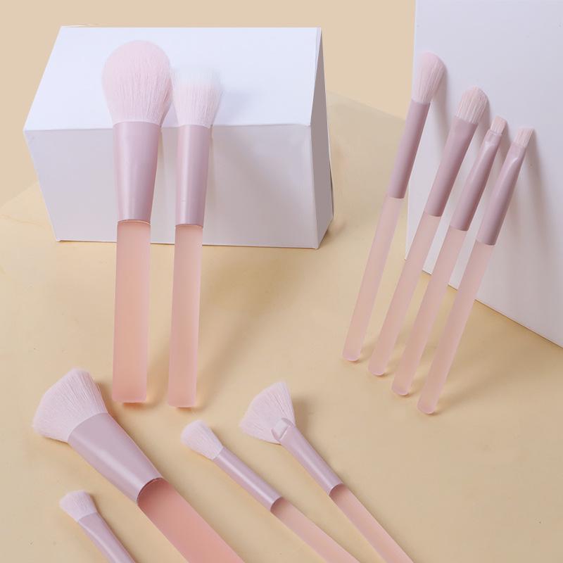 10-teiliges Candy Make-up Pinselset: Puder-, Rouge-, Lidschattenpinsel