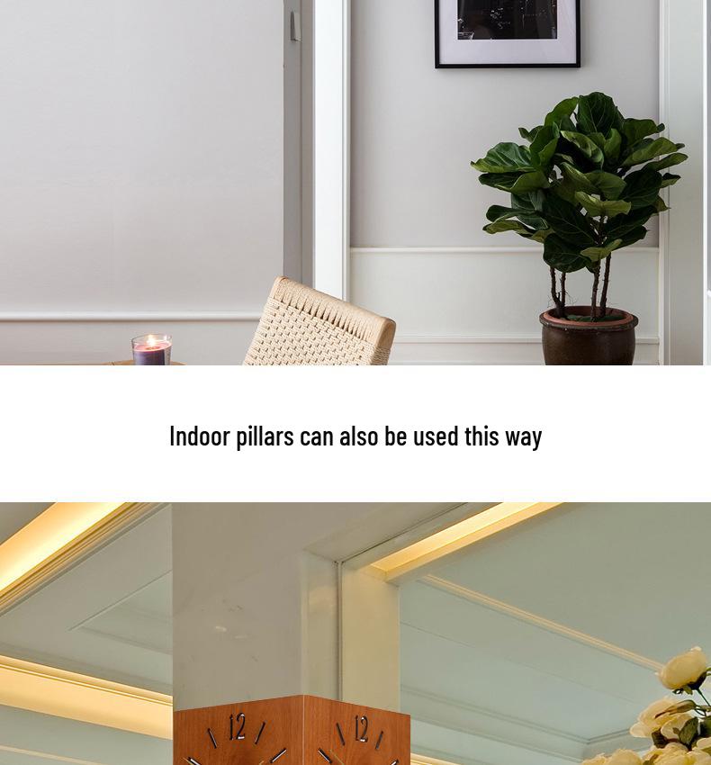Modern Nordic Dual-Faced Silent Wall Clock for Living Room Decor