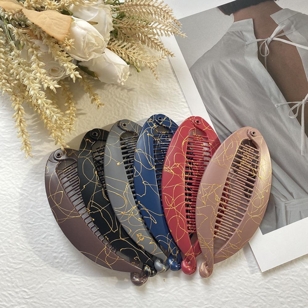 Fashion Fish Shaped Hairpin Barrettes Headwear Hair Claws Clips Ponytail Banana Clip  Women