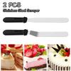 2 Adet/Set Paslanmaz Çelik Pasta Spatulası Kazıyıcı Tereyağı Krem Şekerleme Kaplama Bıçağı Pürüzsüzleştirici Mutfak Hamur İşleri Pasta Dekorasyon Aleti İçin