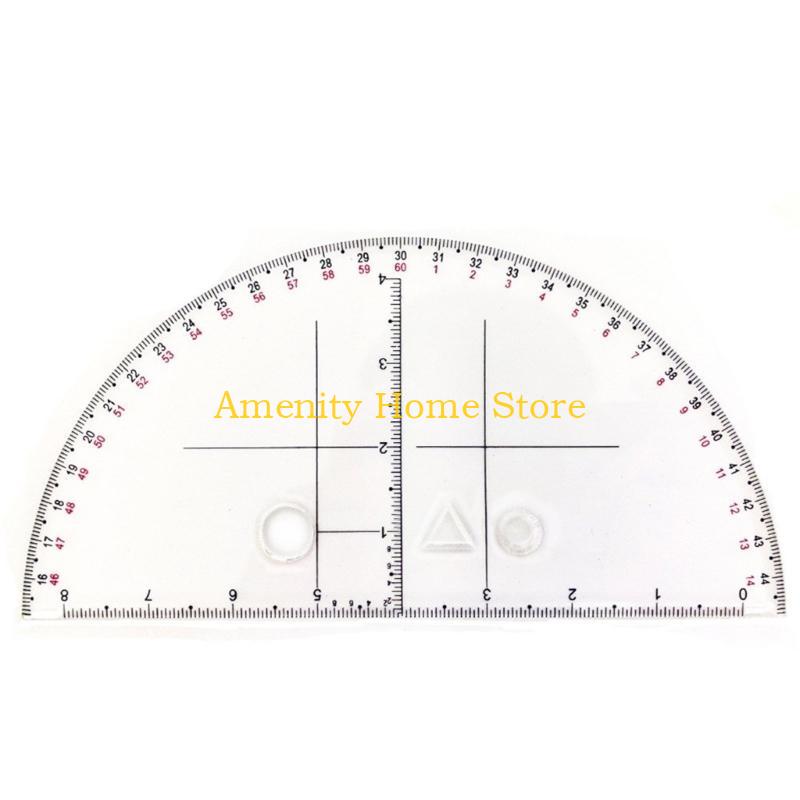 F26C Coordinate Scale Protractors Geometry Drawing Template Measuring Tool Navigation Topographical Map Scale Command Ruler