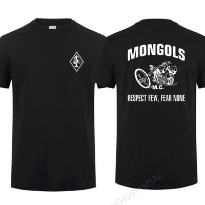 Erstaunliche T-Shirts Herren T-Shirt Lässig Übergroß Essential Mongols Logo Motorrad Union T-Shirt Herren T-Shirts Grafik Streetwear S-3XL