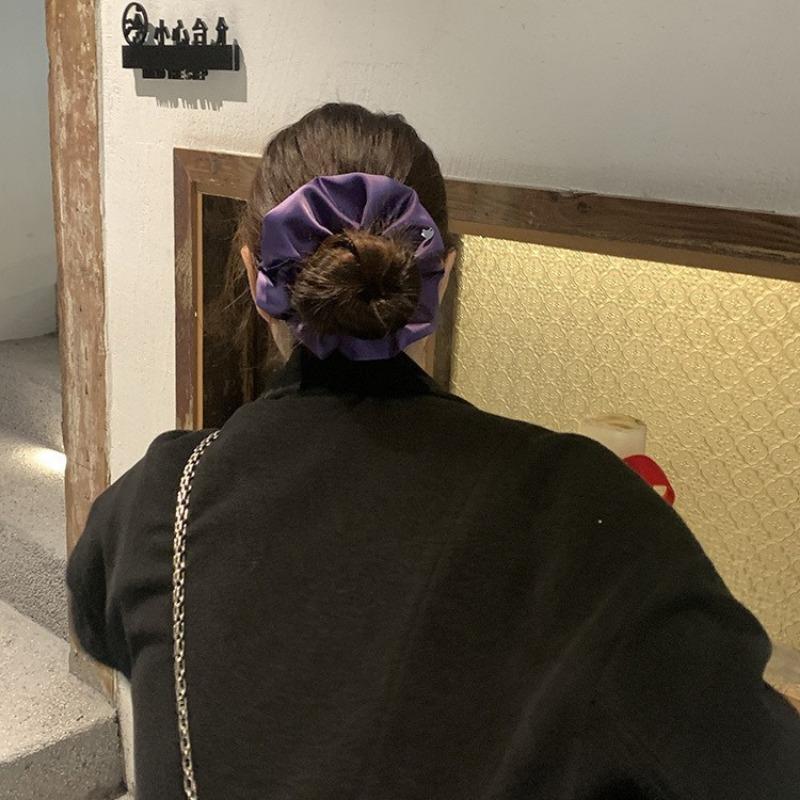 Purple Color Satin Hair Band, Hair Bow, Hair Ring, Hair Clip, Korean Headband Hair Accessory, Hair Decoration