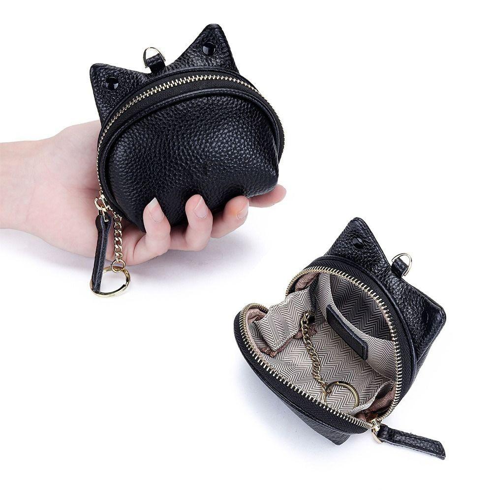 Minimalist Key Storage Small Bag Zipper Women's Leather Frog Coin Purse Storage Card Bag  Female