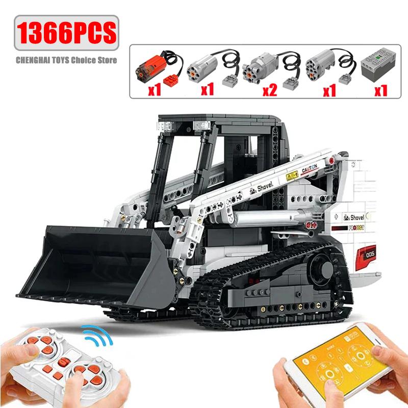 High-Quality 1366Pcs High-Quality Bobcat High-Quality Loader High-Quality Building High-Quality Blocks High-Quality Remote High-Quality Control