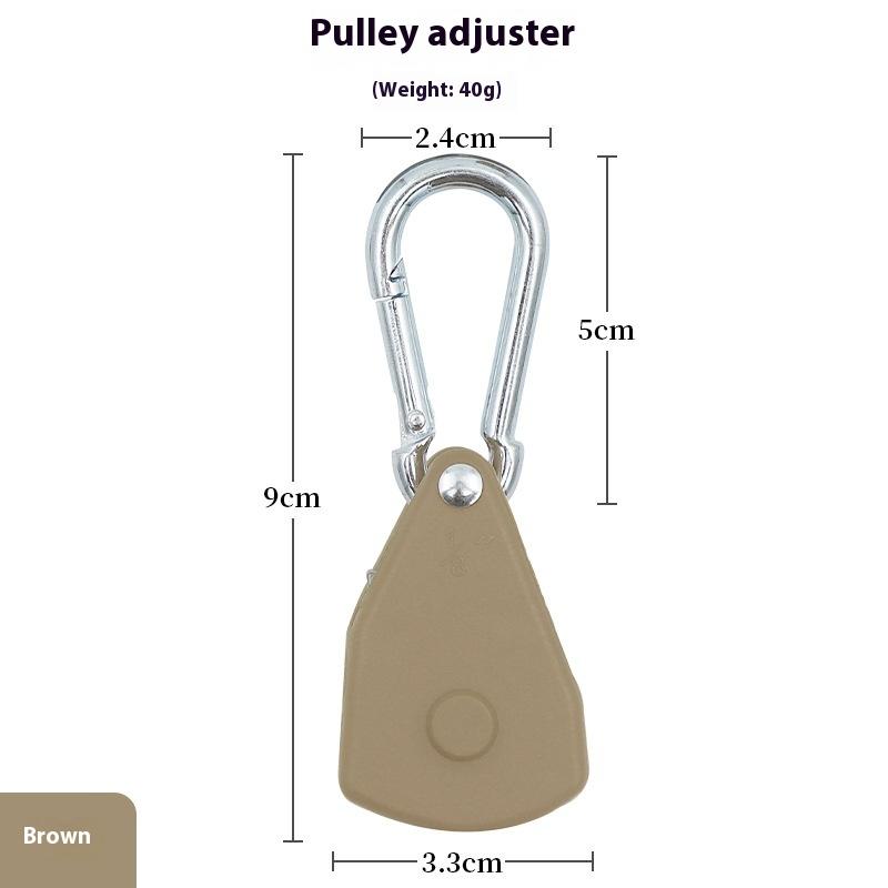 

Регулируемый подвес для веревки палатки Сверхпрочный храповой ремень стяжки с усиленным металлическим механизмом для кемпинга Храповая блочная система коричневый