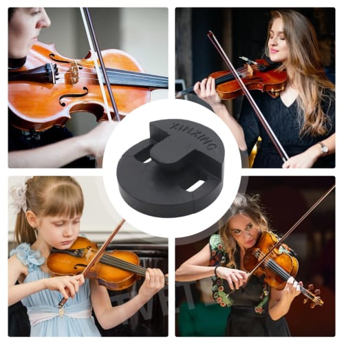 TVETE 2-Hole Violin Mute, Rubber, for Performance and Nighttime Practice, Portable and Easy to Carry