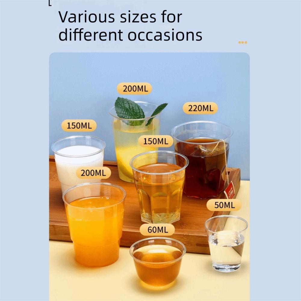 50pcs Plastic Disposable Dessert Cups Mini Size Reusable Muffin Cup  Decorating Tools