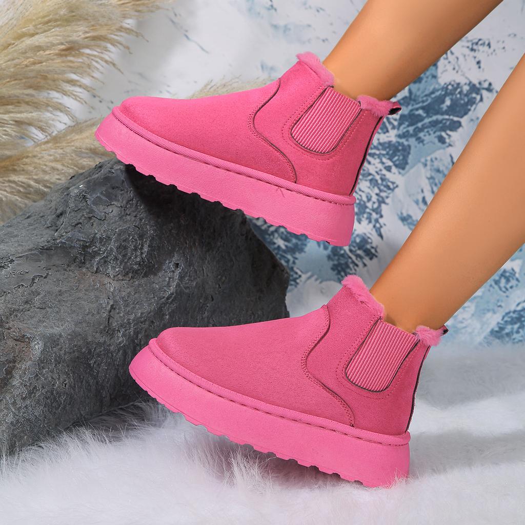 Large Size Short Boots, Thick-soled Women's Snow Boots, Winter Plus Velvet Thickened Feet, Warm Bread Cotton Boots