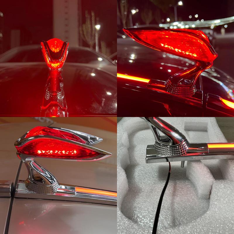 Hongqi H5 Hood Emblem Replacement: 2023-25 Multi-mode National Stand-up Flowing Light Xuan Ying Style.