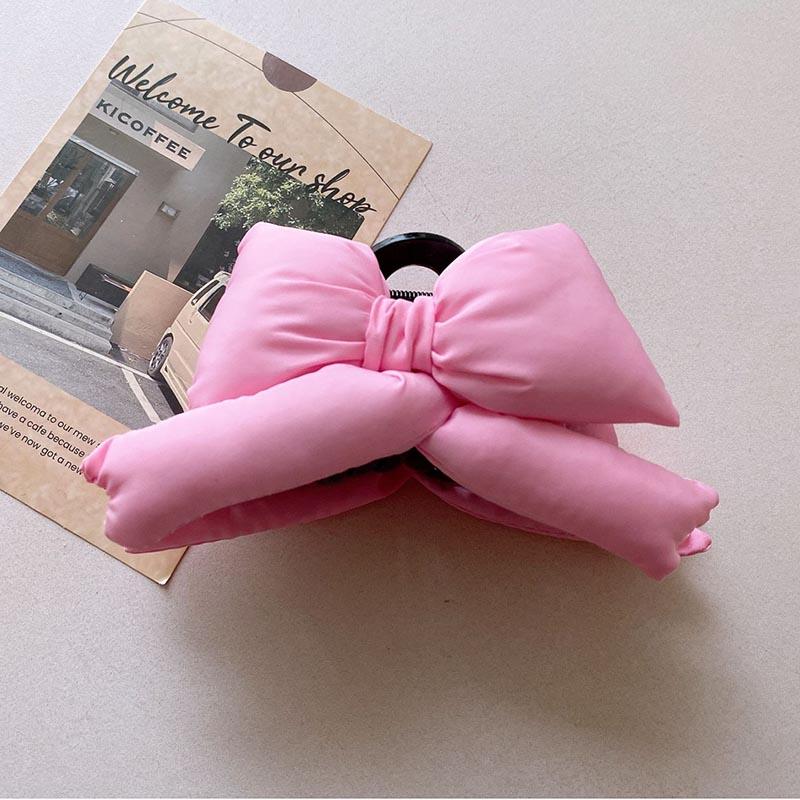 

Преувеличенный бант из губчатой ленты, заколка для волос для девочек, элегантный большой зажим для волос, шпильки, женские модные аксессуары для волос розовый