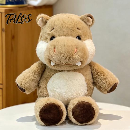 Washable Suede Plush Running Hippo Toy, 45cm Interactive Hand Puppet Stuffed Cute Animal Companion for Kids, Soft Cuddle Doll, Party Holiday Gift