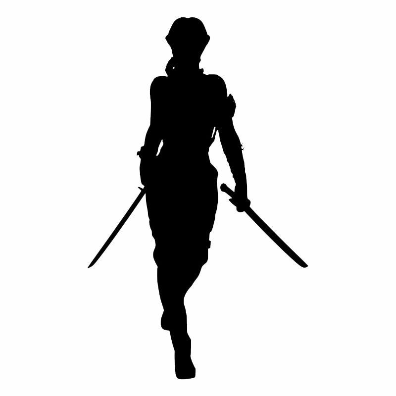Creative Beautiful Warrior Car Stickers  Personality Fashion Auto Body Window Waterproof Vinyl Decals Decorate