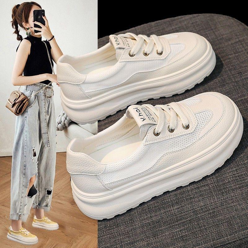Platform Women's New Casual Shoes Summer Versatile Sports Soft Sole Fashion Mesh Breathable Lightweight Board Shoes