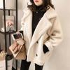 Womens Oversized Faux Shearling Coat 2026 Winter Warm Loose Biker Style Jacket With Pockets