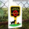 2D Flat, 1pc "Please No Poop and Pee Be Respectful" Aluminum Sign - Dog Poop Warning Wall Decor Yard, Lawn, Community Garden, Park, Neighborhood
