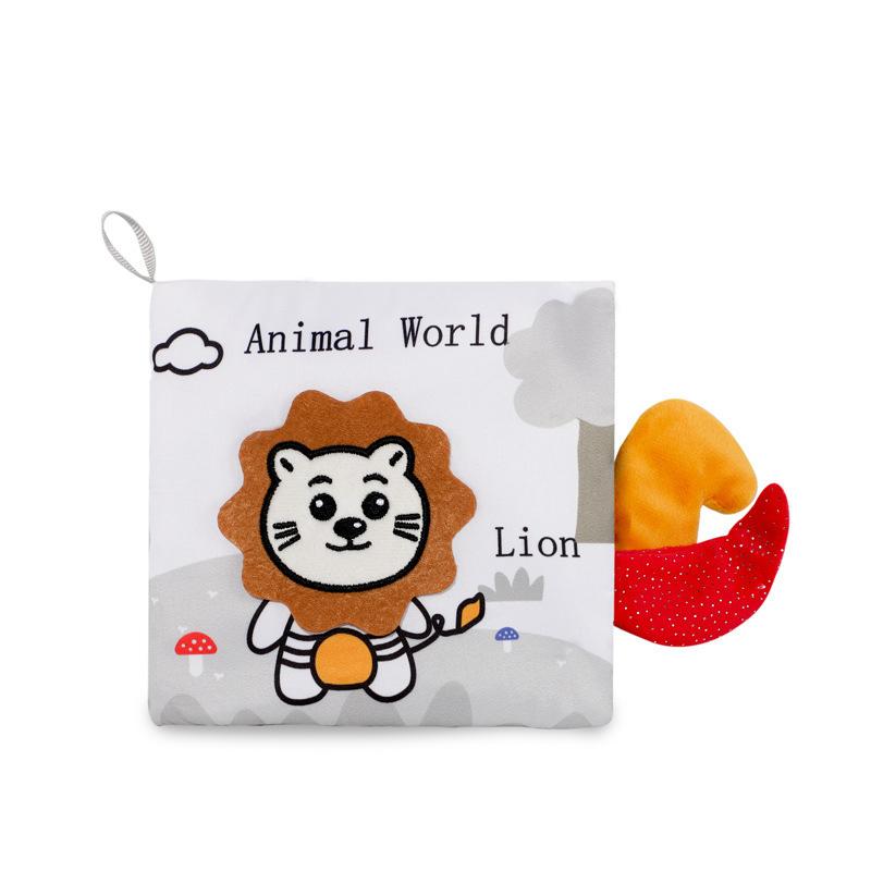 

Baby Toys Cloth Book 3D Touch Feel Children s Tactile Sensory Education Early Literacy Intelligence Development Plush Toys белый