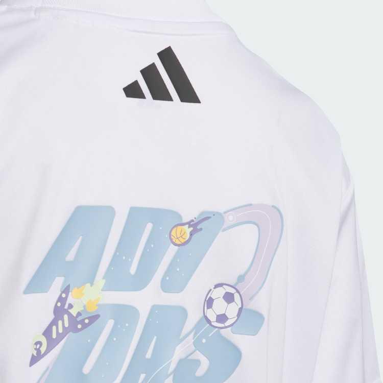Adidas Casual Sports Suit Loose Comfortable Round Neck Fashion Set Kids suit White Black JM7983