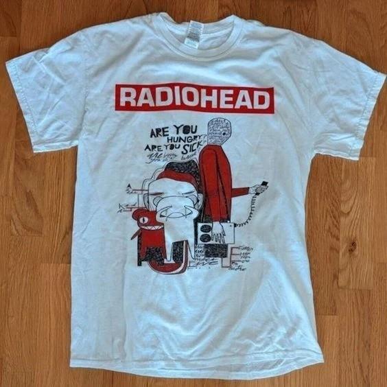Radiohead Band Shirt Radiohead Basic White Unisex T shirt Vtg S-5XL WA4844 S