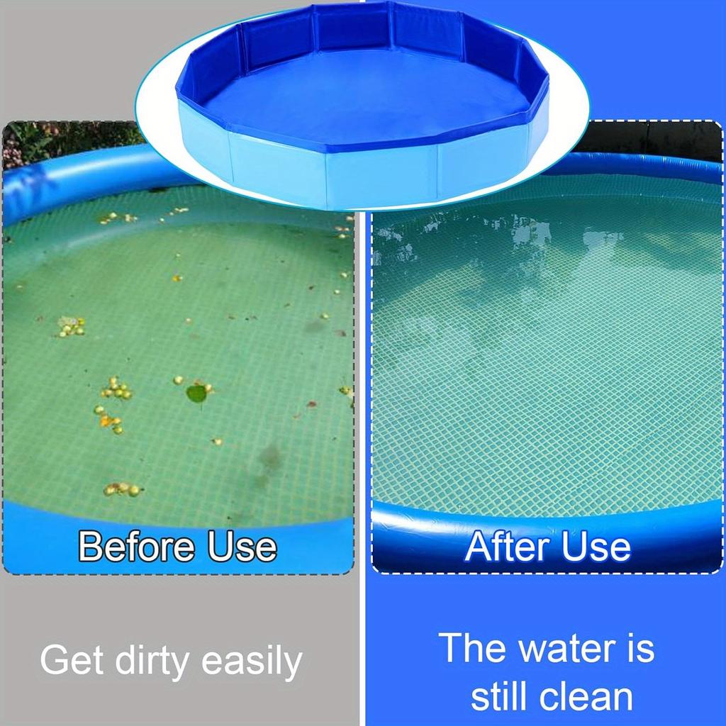 Bazin portabil pliabil pentru baie de picioare pentru intrarea în piscină - Cadă pliabilă din compozit PVC pentru spălarea picioarelor - Accesorii esențiale pentru curățarea piscinei