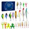 Fishing Tackle Advent Calendar Fishing Lures Set Fishing Gear Countdown Calendar Adults Kids Men Women Christmas Fish Bait Gifts