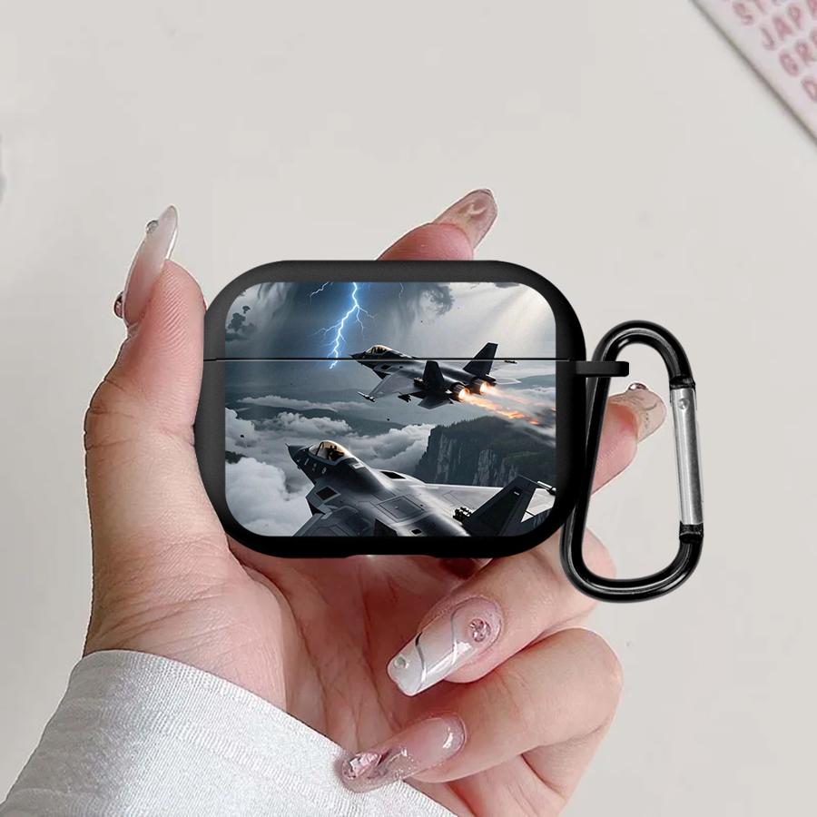 Earphone Cases Cover Case For Airpods 1 3 Pro2 4 Pro3 Pro 2 Fighter Aircraft
