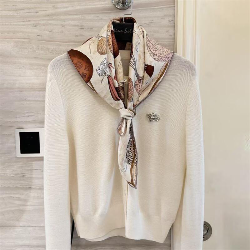 NINA SOLOR Jacquard Mulberry Silk Scarf