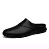 Men's Leather Slip-On Low-Top Mules for Spring and Summer