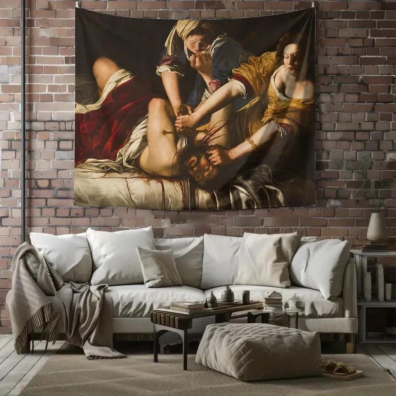 Tapeçaria Renascentista Pendurada na Parede Arte Medieval Decoração História da Roma Antiga Decoração para Casa Estética de Quarto Presente Tapeçaria