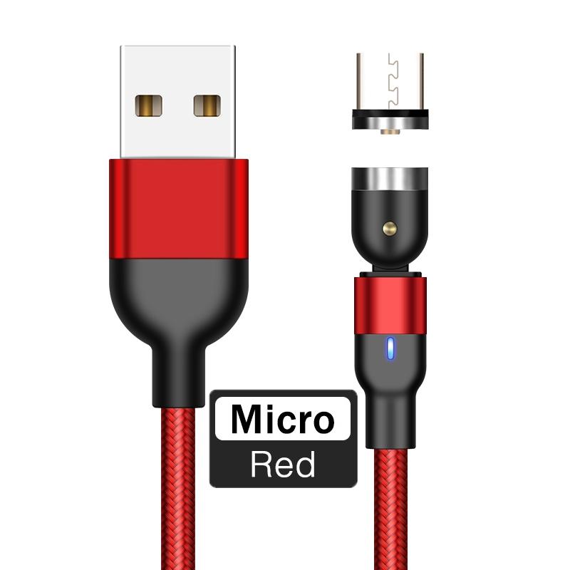 ROCK Magnetic USB Cable For iPhone Charger 540 Degree Rotate USB Type C Cable For Xiaomi Samsung Magnet Charge Micro USB Cable