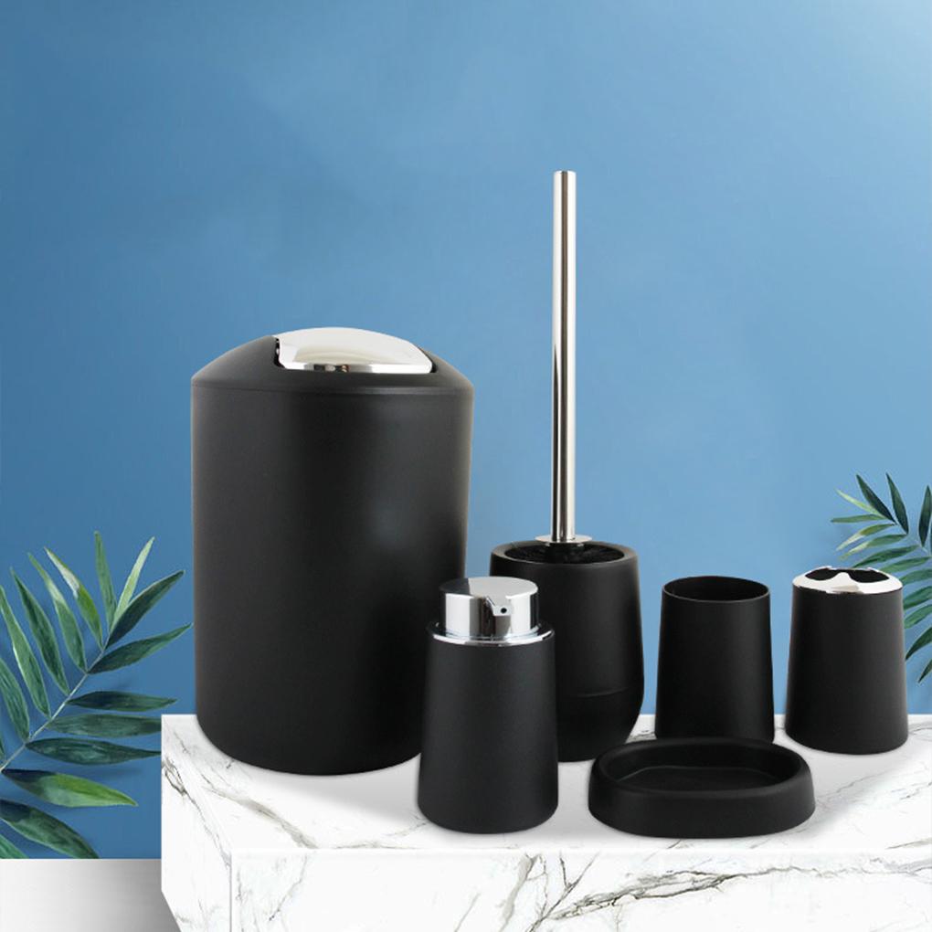 Edelstahl Bürstengriff Zahnbürstenbecher Rostfrei und Langlebig Badezimmer-Set Badezimmer-Toilettenartikel Aufbewahrungszubehör schwarz ZT-T223