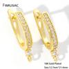 18K Gold Plated Zircon Shvenzy Earrings Making Supplies,Brass DIY Creative Basic Earwire Stitches Earring Hooks Accessories