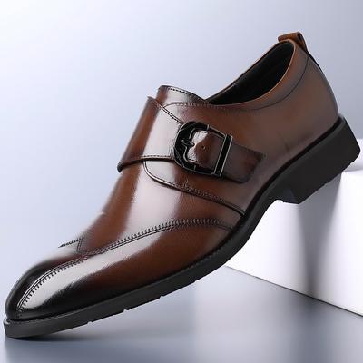 2025 Herren Lederschuhe Quadratabsatz Schnallenriemen Übergröße Freizeitschuhe Britischer Stil Business Soziale Formelle Schuhe Zapatos Hombre