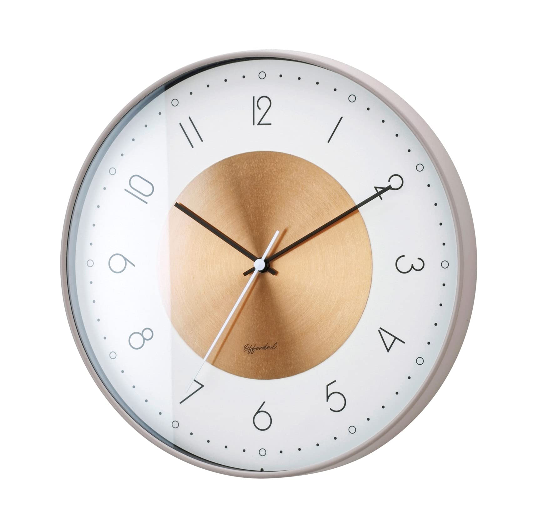 

Interform Norte Wall Clock CL-4090, Copper, Warm Gray, White, Sweep Movement