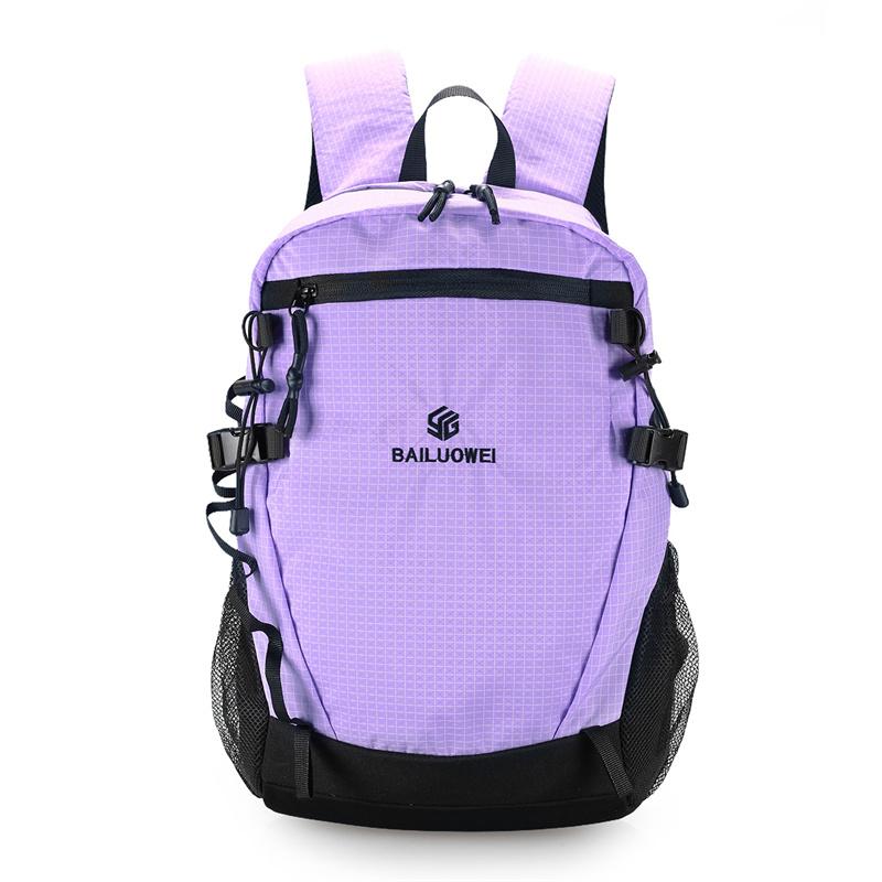 

Outdoor Backpack Color Block Commuter Travel Backpack фіолетовий