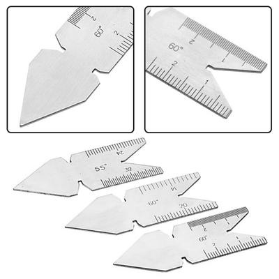 Yousheng Nerezová rybí ocasová středová měrka 55/60 stupňů Stoupání závitu Soustružnická řezná měrka Kovová Amerika Metrický nástroj pro měření šroubů