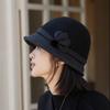 Women's Hats Autumn and Winter Middle-aged and Elderly Wool Woolen Casual Basin Hats Fashionable Versatile Warm Bucket Hats Winter