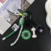 with D-shaped Buckle Fitness Series Pendant Colorful Simulation Dumbbells Keyring  Friends