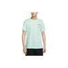Men's Alphabet Logo Cashew Printing Round Neck Short Sleeve Green T-Shirt DR7659-100
