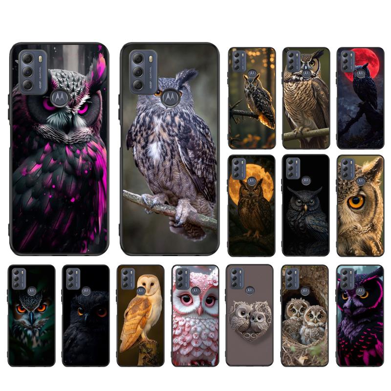 Phone Case For Moto G85 G55 G05 G14 G75 G31 G50 G10 G20 G30 G60 G13 G32 G84 G54 G53 G72 G24 Power Owls Animal