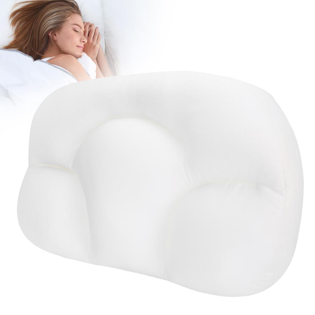 Multi Functional Foam Sleep Pillow Soft Skin Friendly Neck Head Support Care Pillow(White )